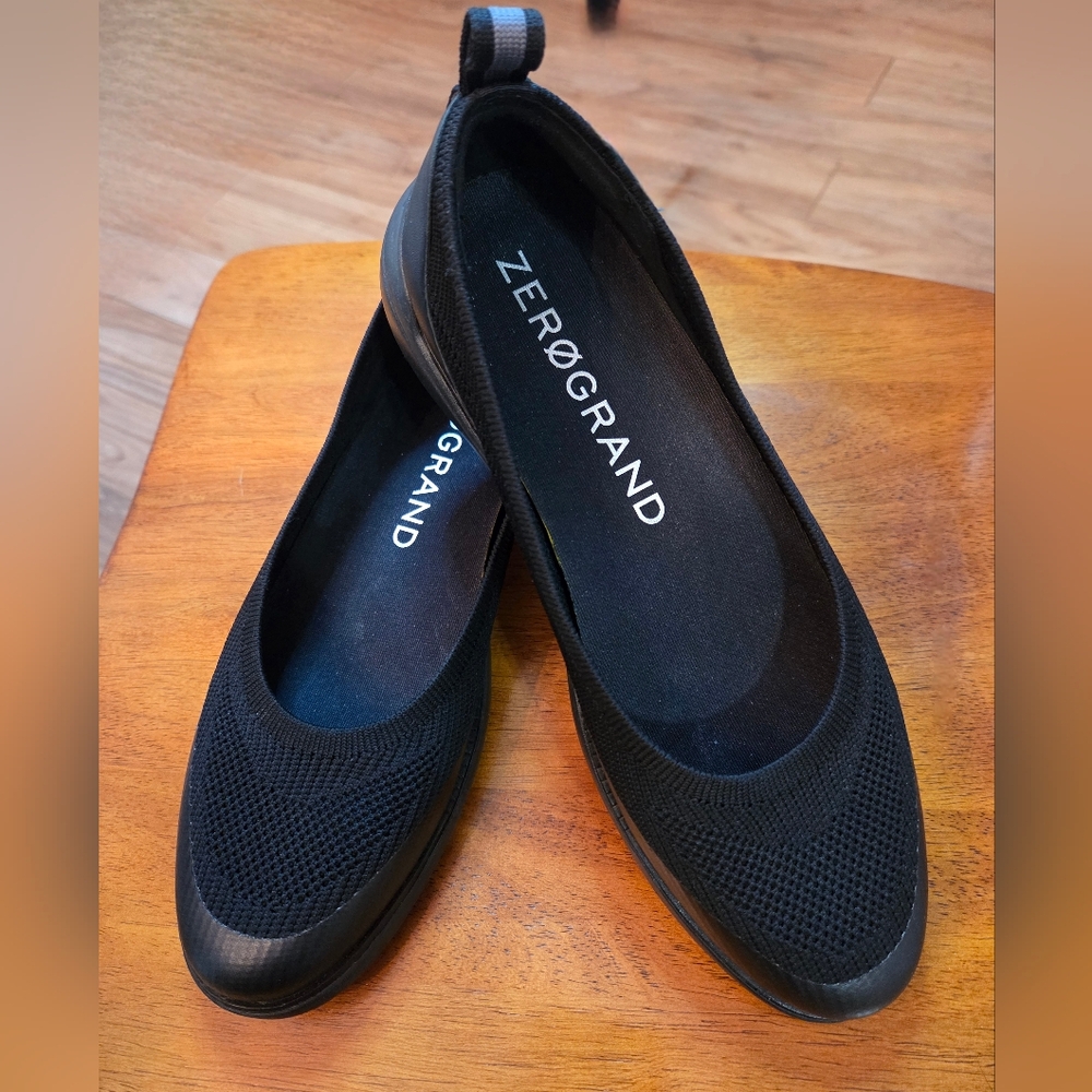 Cole Haan Black Zerogrand Knit Ballet Flats
